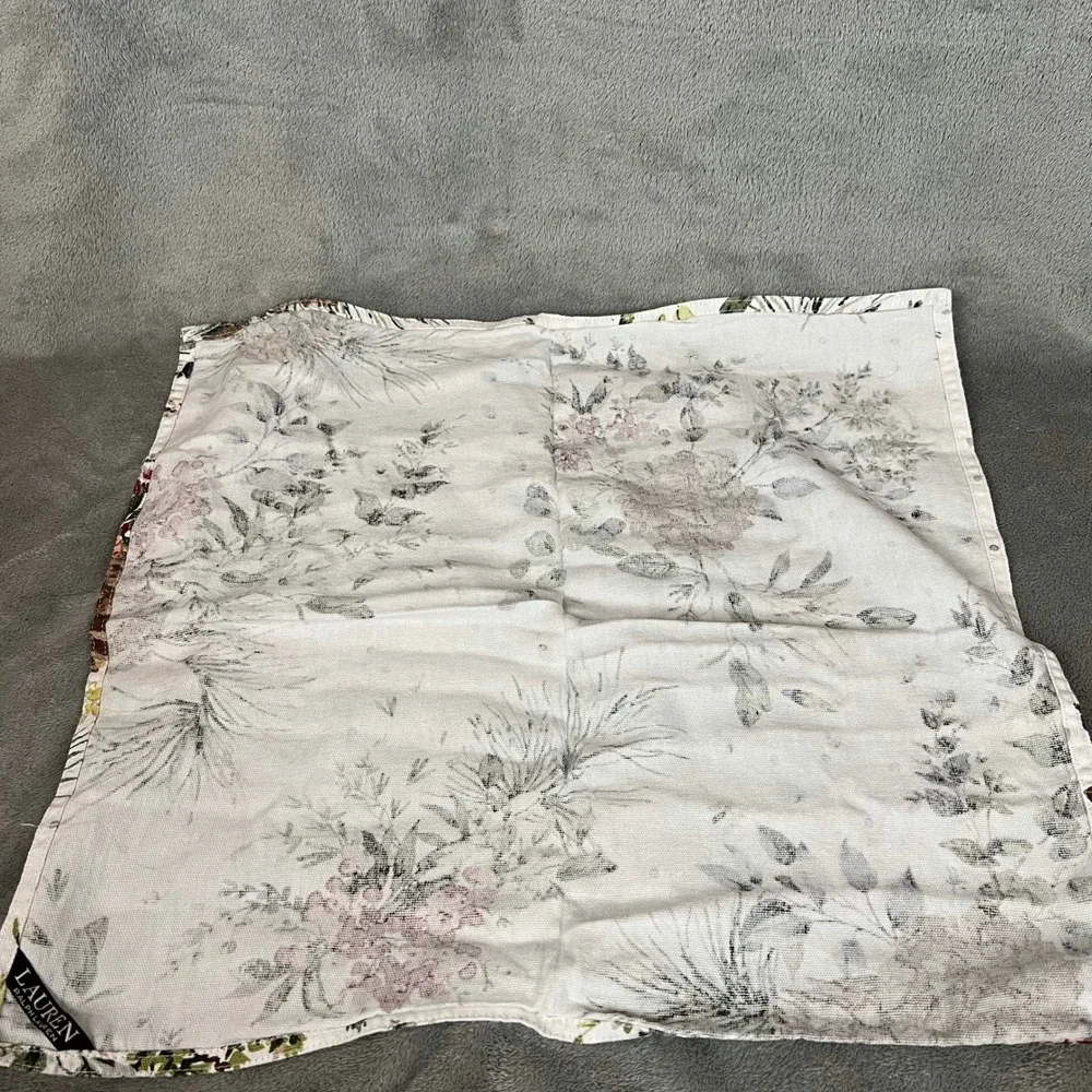 Ralph Lauren Home Pinecones & Floral Sprig‎ Print Napkins Set of 4 Festive